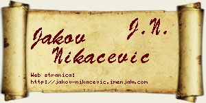 Jakov Nikačević vizit kartica